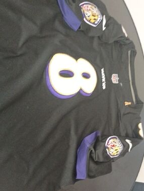 NFL Baltimore Ravens #8 Black and Purple Football Jersey New With Clearance TAGS
